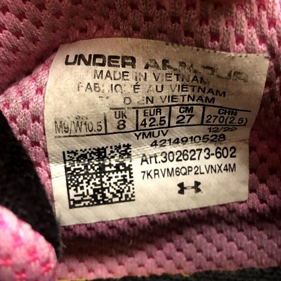 Under Armour Curry Flow 10 Pink Unicorn & Butterfly Girl Dad Shoes M 9 / W 10.5 main image 7